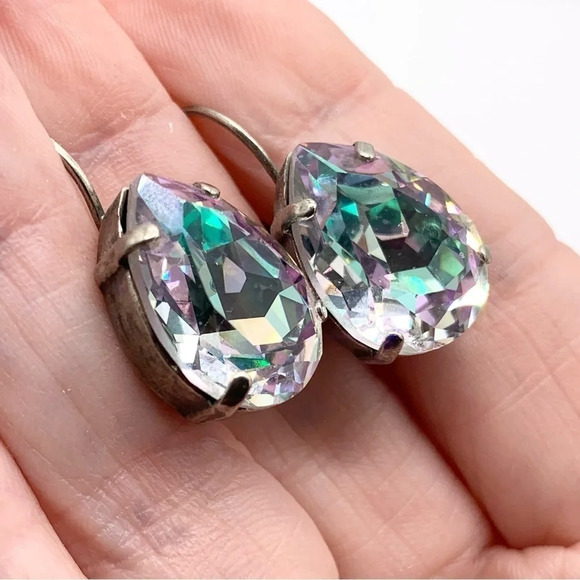 Sorrelli Large Teardrop Crystal Earrings - Picture 3 of 4